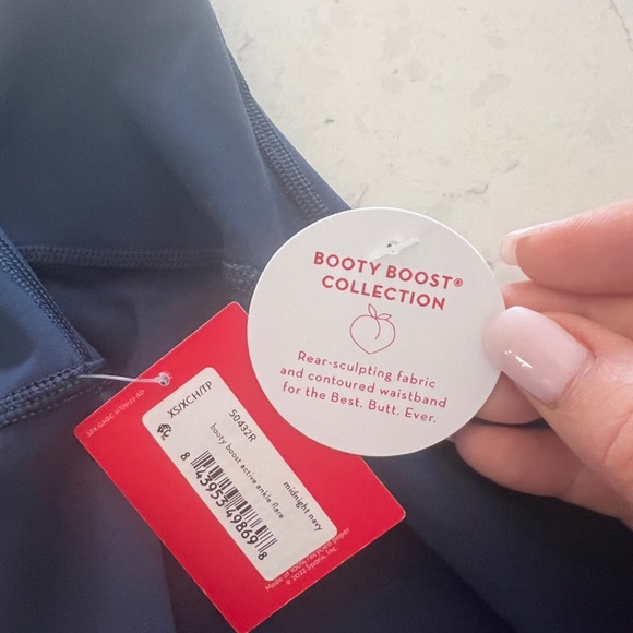 SPANX Booty Boost Active Ankle Flare Pant Navy Blue size XS - Picture 6 of 7